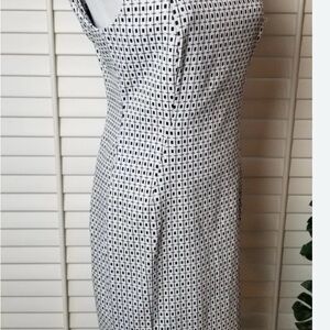 Calvin Klein Elegant Black and White Geometric Dress size 16